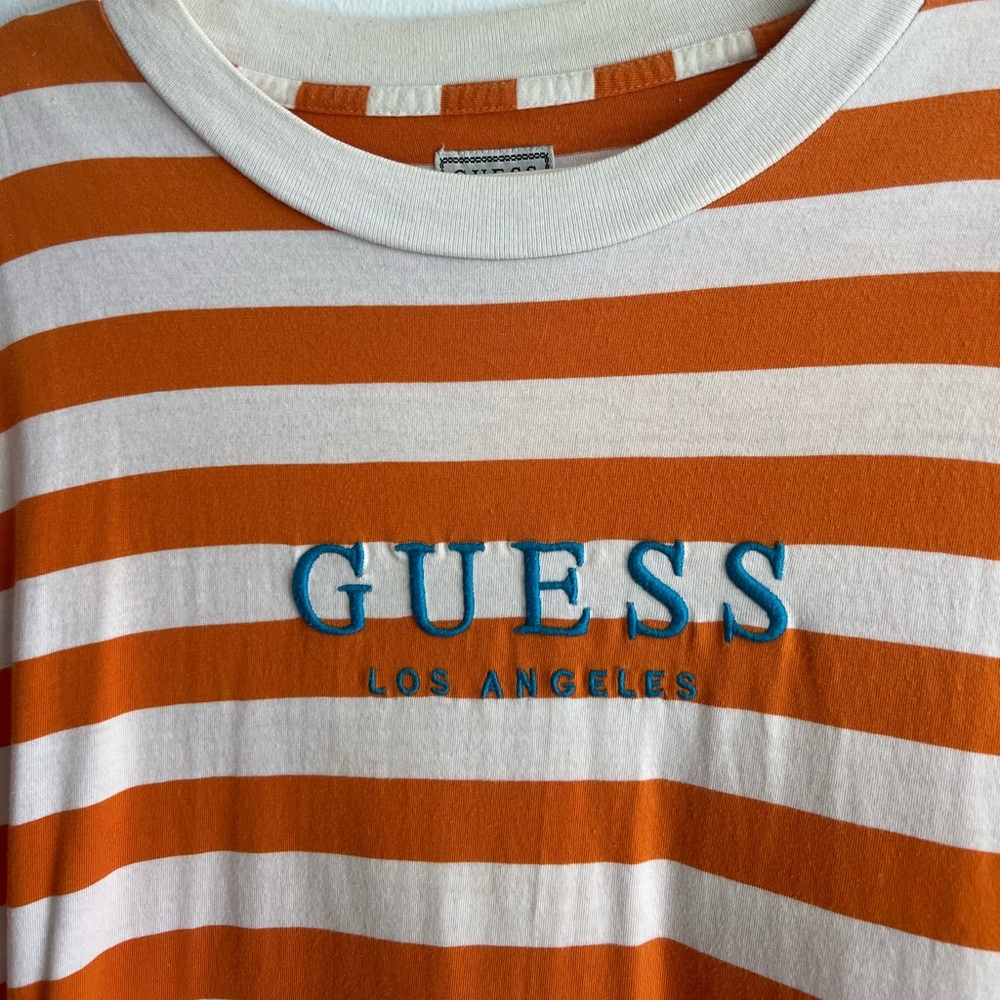 Guess Bold Orange and White Tee